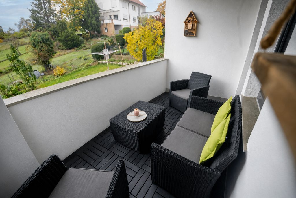 Balkon mit Blick ins Grüne