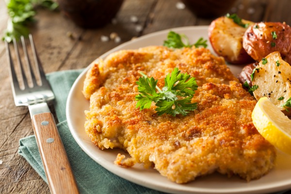 Schnitzel als Zeichen für die Kulinarik in Güntersleben